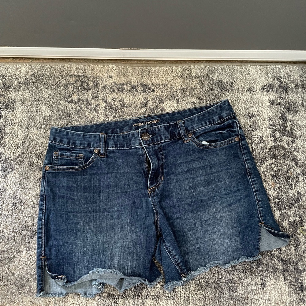 Maurices Women's Dark Blue Jean Shorts